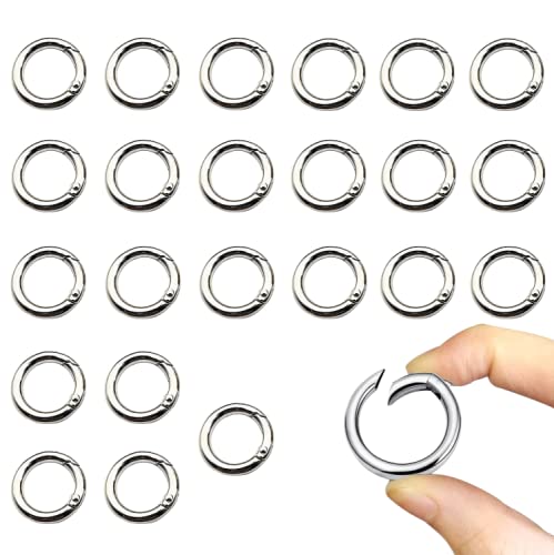 24 Stück Schlüsselanhänger Ringe, 28mm Edelstahl Federverschluss Rund Frühling O-Ring, Schlüsselring DIY Schlüsselanhänger Zubehö für Schlüssel und Handwerk 24 Stück Schlüsselanhänger Ringe, 28mm Edelstahl Federverschluss Rund Frühling O-Ring, Schlüsselring DIY Schlüsselanhänger Zubehö für Schlüssel und Handwerk von Juliyeh