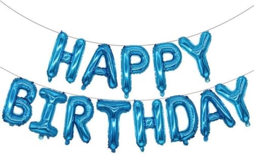 Happy Birthday Folie Ballon - Slinger - Feestversiering - Decoratie - Blauw von Jumada