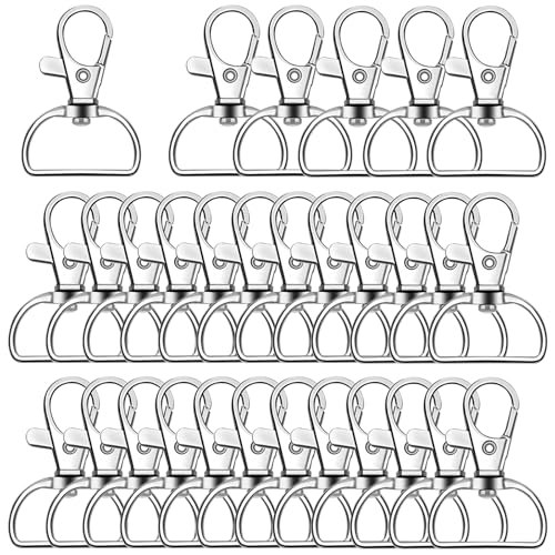 30 Stück Schlüsselanhänger Karabiner, Premium Schlüsselanhänger Clip Haken Karabiner Verschluss Metall D Schlüsselringen für Schlüsselanhänger Makramee Zubehör und DIY Handwerk 30 Stück Schlüsselanhänger Karabiner, Premium Schlüsselanhänger Clip Haken Karabiner Verschluss Metall D Schlüsselringen für Schlüsselanhänger Makramee Zubehör und DIY Handwerk von Jumbarre