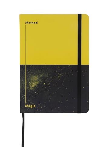 Jumble & Co Chaos & Control Notizbuch, A5, liniert, Method & Magie, 100% Recyclingpapier, gelb/schwarz von Collins