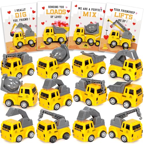 Jumlys Valentinstagskarten für Kinder, Schule, 24 Packungen, Valentinstags-Grußkarten mit Baufahrzeug-Spielzeug, perfektes Valentinstagsparty-Geschenk für Jungen und Mädchen, ideale Austauschkarten Jumlys Valentinstagskarten für Kinder, Schule, 24 Packungen, Valentinstags-Grußkarten mit Baufahrzeug-Spielzeug, perfektes Valentinstagsparty-Geschenk für Jungen und Mädchen, ideale Austauschkarten von Jumlys