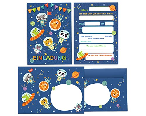 12 Einladungskarten incl. 12 Umschläge zum Kindergeburtstag Jungen Mädchen Astronautenparty Weltall Geburtstagseinladungen 12 Einladungskarten incl. 12 Umschläge zum Kindergeburtstag Jungen Mädchen Astronautenparty Weltall Geburtstagseinladungen von Junapack
