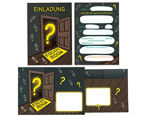 12 Einladungskarten incl. 12 Umschläge zum Kindergeburtstag Mädchen Jungen Escape Room Enladungen zum Geburtstag 12 Einladungskarten incl. 12 Umschläge zum Kindergeburtstag Mädchen Jungen Escape Room Enladungen zum Geburtstag von Junapack