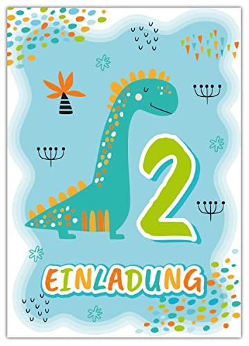 12 Einladungskarten zum 2. Kindergeburtstag zweite Geburtstag Jungen Dino Dinosaurier Geburtstagseinladungen 12 Einladungskarten zum 2. Kindergeburtstag zweite Geburtstag Jungen Dino Dinosaurier Geburtstagseinladungen von Junapack