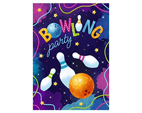 12 Einladungskarten zum Kindergeburtstag Bowling Bowling-Party Einladungen für Geburtstag Mädchen Jungen von Junapack