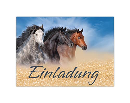Junapack 12 Einladungskarten zum Kindergeburtstag für Mädchen drei Pferde mit Pferd Fohlen Motiv hübsche Karten Einladungen Junapack 12 Einladungskarten zum Kindergeburtstag für Mädchen drei Pferde mit Pferd Fohlen Motiv hübsche Karten Einladungen von Junapack