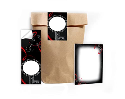 12 Mini-Notizblöcke + 12 Geschenktüten (Natur) + 12 Aufkleber Escape Room Mitgebsel Gastgeschenk beim Kindergeburtstag Jungen Mädchen von Junapack