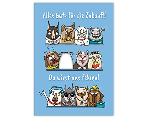 Abschiedskarte für Kollegen Kollegin für Jobwechsel Rente Ruhestand Kündigung Firmenwechsel Klappkarte mit Umschlag in XXL-Format A4 Hunde Abschiedskarte für Kollegen Kollegin für Jobwechsel Rente Ruhestand Kündigung Firmenwechsel Klappkarte mit Umschlag in XXL-Format A4 Hunde von Junapack