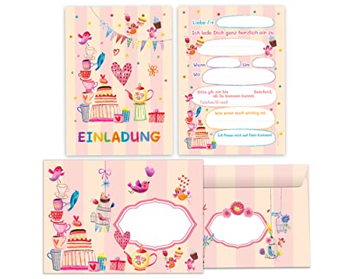 Junapack 12 Einladungskarten incl. 12 Umschläge zum Kindergeburtstag Mädchen Vögelchen Junapack 12 Einladungskarten incl. 12 Umschläge zum Kindergeburtstag Mädchen Vögelchen von Junapack