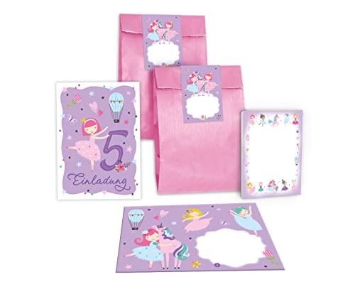 Junapack 12 Einladungskarten zum 5. Kindergeburtstag fünfte Geburtstag Mädchen Ballerina incl. 12 Umschläge, 12 Tüten/rosa, 12 Aufkleber, 12 Blöcke Junapack 12 Einladungskarten zum 5. Kindergeburtstag fünfte Geburtstag Mädchen Ballerina incl. 12 Umschläge, 12 Tüten/rosa, 12 Aufkleber, 12 Blöcke von Junapack