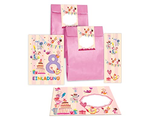 Junapack 12 Einladungskarten zum 8. Kindergeburtstag Einladung zum achten Geburtstag Mädchen Vögelchen incl. 12 Umschläge, 12 Tüten/rosa, 12 Aufkleber, 12 Lesezeichen Junapack 12 Einladungskarten zum 8. Kindergeburtstag Einladung zum achten Geburtstag Mädchen Vögelchen incl. 12 Umschläge, 12 Tüten/rosa, 12 Aufkleber, 12 Lesezeichen von Junapack