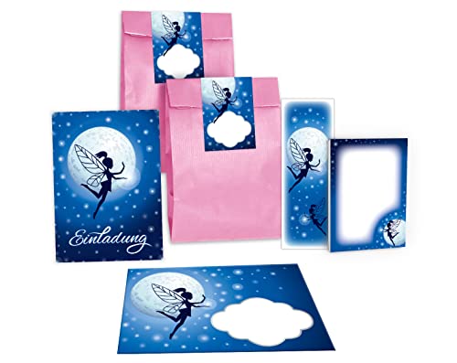 Junapack 12 Einladungskarten zum Kindergeburtstag Mädchen Fee incl. 12 Umschläge, 12 Tüten/rosa, 12 Aufkleber, 12 Lesezeichen, 12 Blöcke Junapack 12 Einladungskarten zum Kindergeburtstag Mädchen Fee incl. 12 Umschläge, 12 Tüten/rosa, 12 Aufkleber, 12 Lesezeichen, 12 Blöcke von Junapack