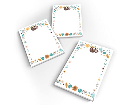 Junapack 12 Mini-Notizblöcke Faultier Mitgebsel für Kindergeburtstag Gastgeschenke für Mädchen Jungen/ A7-Format von Junapack