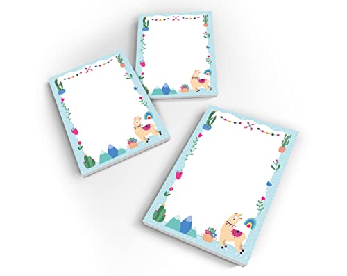 Junapack 12 Mini-Notizblöcke Lama Mitgebsel für Kindergeburtstag Gastgeschenke für Mädchen / A7-Format von Junapack