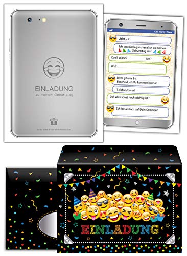 10 Einladungskarten incl. 10 Umschläge zum Kindergeburtstag Mädchen Jungen Tablet Handy/Einladungen zum Geburtstag 10 Einladungskarten incl. 10 Umschläge zum Kindergeburtstag Mädchen Jungen Tablet Handy/Einladungen zum Geburtstag von Junaversum