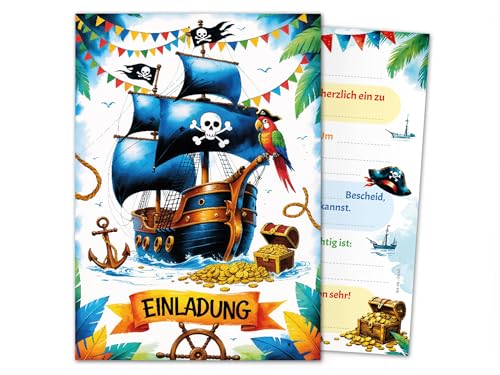 10 Einladungskarten zum Kindergeburtstag Pirat Schiff Kinder Mädchen Jungen coole bunte Einladungen Geburtstag Geburtstagseinladungen Kids 10 Einladungskarten zum Kindergeburtstag Pirat Schiff Kinder Mädchen Jungen coole bunte Einladungen Geburtstag Geburtstagseinladungen Kids von Junaversum