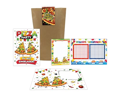 10 Einladungskarten zum Kindergeburtstag Pizza Party Pizza-Party Pizzaessen Mädchen Jungen Kinder Einladungen Geburtstag inkl. 10 Umschläge, 10 Tüten, 10 Aufkleber, 10 Blöcke, 10 Schiffe versenken 10 Einladungskarten zum Kindergeburtstag Pizza Party Pizza-Party Pizzaessen Mädchen Jungen Kinder Einladungen Geburtstag inkl. 10 Umschläge, 10 Tüten, 10 Aufkleber, 10 Blöcke, 10 Schiffe versenken von Junaversum