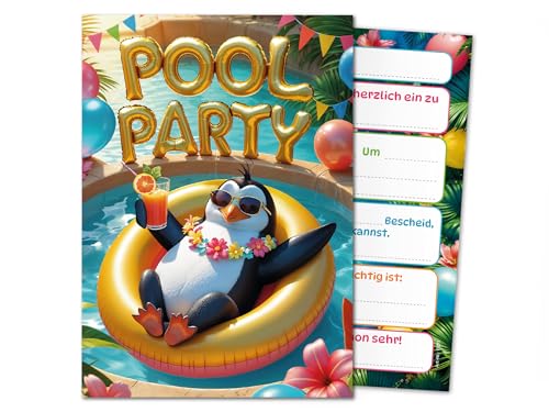 10 Einladungskarten zum Kindergeburtstag Schwimmbad Pool Party Pinguin Mädchen Jungen Kinder Einladungen Geburtstag Geburtstagseinladungen Kids 10 Einladungskarten zum Kindergeburtstag Schwimmbad Pool Party Pinguin Mädchen Jungen Kinder Einladungen Geburtstag Geburtstagseinladungen Kids von Junaversum