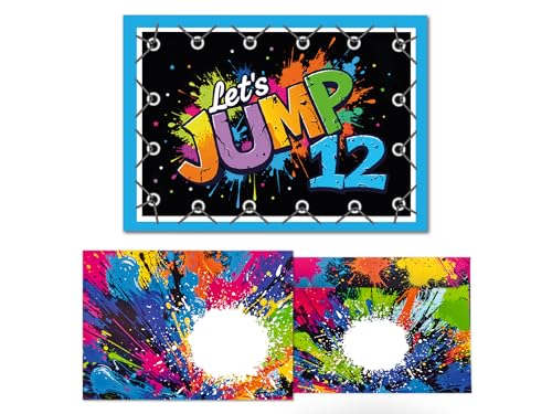 12 Einladungskarten inkl. 12 Umschläge zum 12. Kindergeburtstag Jump Party Mädchen Jungen Kinder coole bunte Einladungen zwölfte Geburtstag Geburtstagseinladungen Kids 12 Einladungskarten inkl. 12 Umschläge zum 12. Kindergeburtstag Jump Party Mädchen Jungen Kinder coole bunte Einladungen zwölfte Geburtstag Geburtstagseinladungen Kids von Junaversum