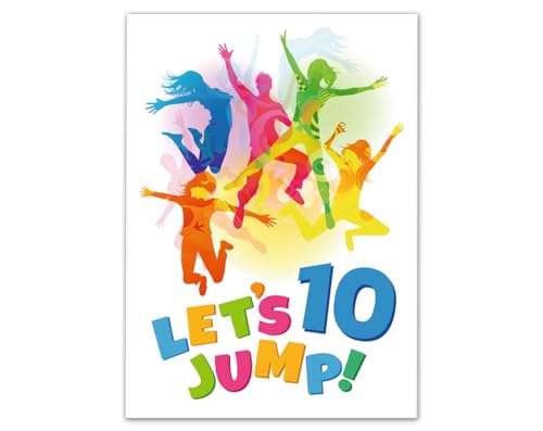 12 Einladungskarten zum 10. Kindergeburtstag Jump Trampolin Jungen Mädchen Einladungen zehnte Geburtstag Kinder 12 Einladungskarten zum 10. Kindergeburtstag Jump Trampolin Jungen Mädchen Einladungen zehnte Geburtstag Kinder von Junaversum