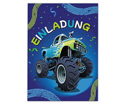 12 Einladungskarten zum Kindergeburtstag Jungen Auto Monster-Truck 12 Einladungskarten zum Kindergeburtstag Jungen Auto Monster-Truck von Junaversum