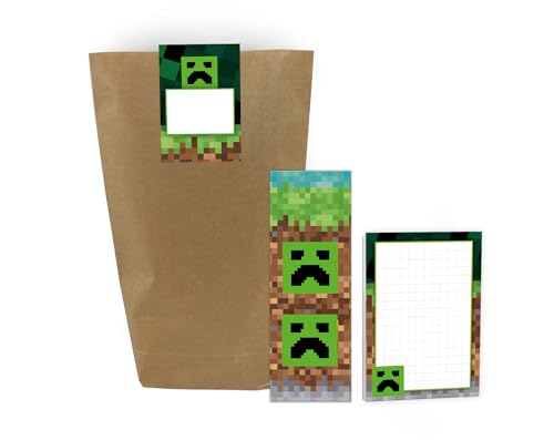 12 Lesezeichen + 12 Notizblöcke + 12 Geschenktüten + 12 Aufkleber Game Gamer-Party Gaming Mitgebsel Kindergeburtstag Junge Gastgeschenke für Jungsgeburtstag 12 Lesezeichen + 12 Notizblöcke + 12 Geschenktüten + 12 Aufkleber Game Gamer-Party Gaming Mitgebsel Kindergeburtstag Junge Gastgeschenke für Jungsgeburtstag von Junaversum