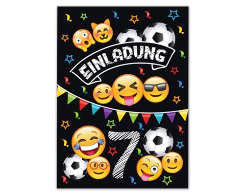 6 Einladungskarten zum 7. Kindergeburtstag Jungen Fußball Fussball Einladungen siebte Geburtstag Kinder 6 Einladungskarten zum 7. Kindergeburtstag Jungen Fußball Fussball Einladungen siebte Geburtstag Kinder von Junaversum