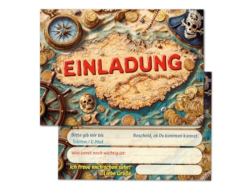6 Einladungskarten zum Kindergeburtstag Pirat Karte Kinder Mädchen Jungen coole bunte Einladungen Geburtstag Geburtstagseinladungen Kids 6 Einladungskarten zum Kindergeburtstag Pirat Karte Kinder Mädchen Jungen coole bunte Einladungen Geburtstag Geburtstagseinladungen Kids von Junaversum