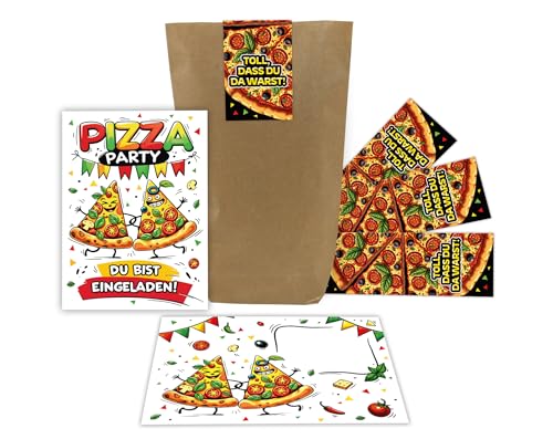 6 Einladungskarten zum Kindergeburtstag Pizza Party Pizza-Party Pizzaessen Mädchen Jungen Kinder Einladungen Geburtstag Geburtstagseinladungen inkl. 6 Umschläge, 6 Tüten, 6 Aufkleber 6 Einladungskarten zum Kindergeburtstag Pizza Party Pizza-Party Pizzaessen Mädchen Jungen Kinder Einladungen Geburtstag Geburtstagseinladungen inkl. 6 Umschläge, 6 Tüten, 6 Aufkleber von Junaversum
