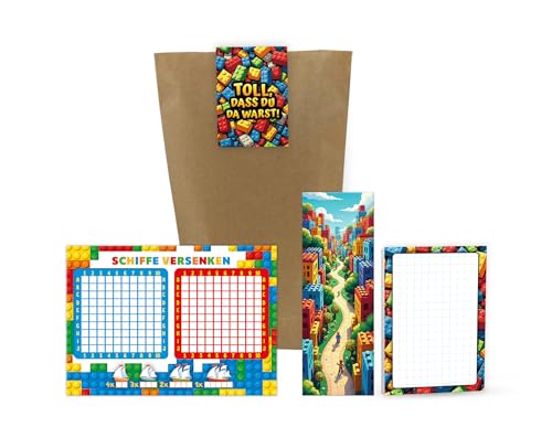 6 Schiffe versenken + 6 Lesezeichen + 6 Notizblöcke + 6 Geschenktüten + 6 Aufkleber Bausteine Mitgebsel Kindergeburtstag Jungen Mädchen Gastgeschenke Giveaways Jungsgeburtstag Mädchengeburtstag 6 Schiffe versenken + 6 Lesezeichen + 6 Notizblöcke + 6 Geschenktüten + 6 Aufkleber Bausteine Mitgebsel Kindergeburtstag Jungen Mädchen Gastgeschenke Giveaways Jungsgeburtstag Mädchengeburtstag von Junaversum