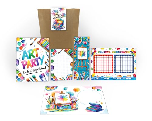 8 Einladungskarten Kindergeburtstag Jungen Mädchen Art-Party Kreativ Party Kinder Einladung Geburtstagseinladungen inkl. 8 Umschläge, 8 Tüten, 8 Aufkleber, 8 Lesezeichen, 8 Blöcke, 8 Schiffe versenken 8 Einladungskarten Kindergeburtstag Jungen Mädchen Art-Party Kreativ Party Kinder Einladung Geburtstagseinladungen inkl. 8 Umschläge, 8 Tüten, 8 Aufkleber, 8 Lesezeichen, 8 Blöcke, 8 Schiffe versenken von Junaversum
