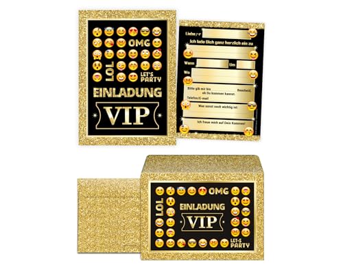 8 Einladungskarten incl. 8 Umschläge zum Geburtstag VIP Kindergeburtstag Mädchen Jungen Jungs Erwachsene/Einladungen zur VIP-Party von Junaversum