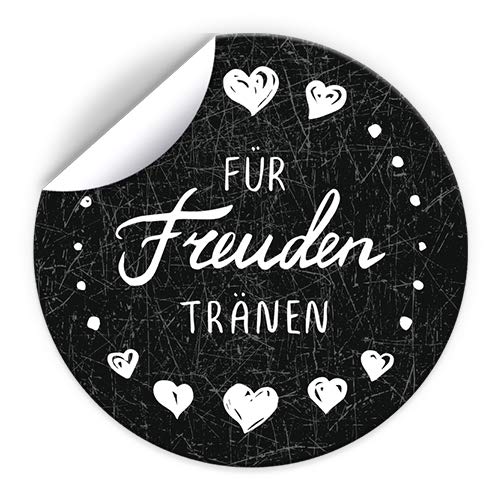 Freudentränen 75 Aufkleber für Verpackung von Taschentücher/Sticker für Hochzeit Freudentränen 75 Aufkleber für Verpackung von Taschentücher/Sticker für Hochzeit von Junaversum
