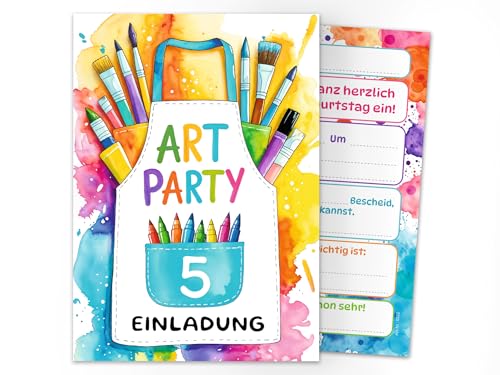 Junaversum 10 Einladungskarten zum 5. Kindergeburtstag Mädchen Jungen Art Kreativ-Party Malparty Kunst Basteln DIY Künstlerparty Kinder Einladungen fünfte Geburtstag Geburtstagseinladungen Kids Junaversum 10 Einladungskarten zum 5. Kindergeburtstag Mädchen Jungen Art Kreativ-Party Malparty Kunst Basteln DIY Künstlerparty Kinder Einladungen fünfte Geburtstag Geburtstagseinladungen Kids von Junaversum