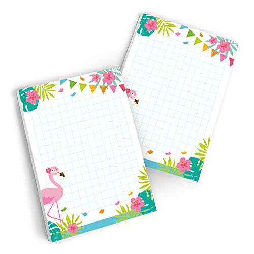 Junaversum 10 Mini-Notizblöcke Flamingo Mitgebsel Gastgeschenk beim Geburtstag Kindergeburtstag Hochzeit Taufe Mädchen von Junaversum