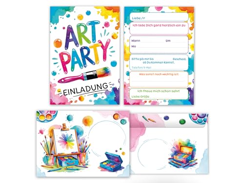 Junaversum 12 Einladungskarten inkl. 12 Umschläge zum Kindergeburtstag Art Kreativ-Party Malparty Kunst Basteln DIY Künstlerparty Mädchen Kinder Einladungen Geburtstag Geburtstagseinladungen Kids Junaversum 12 Einladungskarten inkl. 12 Umschläge zum Kindergeburtstag Art Kreativ-Party Malparty Kunst Basteln DIY Künstlerparty Mädchen Kinder Einladungen Geburtstag Geburtstagseinladungen Kids von Junaversum