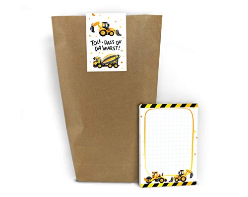 Junaversum 12 Mini-Notizblöcke + 12 Geschenktüten + 12 Aufkleber Baustelle Bagger Mitgebsel Gastgeschenk beim Geburtstag Kindergeburtstag Taufe Hochzeit Junaversum 12 Mini-Notizblöcke + 12 Geschenktüten + 12 Aufkleber Baustelle Bagger Mitgebsel Gastgeschenk beim Geburtstag Kindergeburtstag Taufe Hochzeit von Junaversum