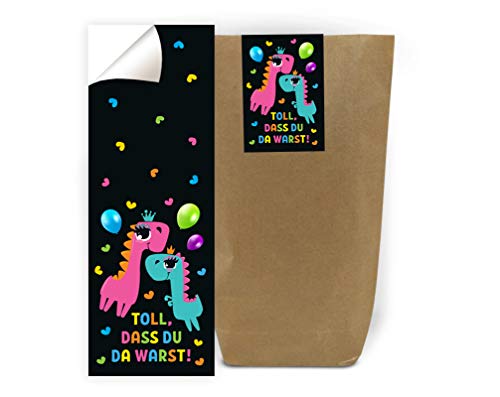 Junaversum 24 Geschenktüten + 24 Aufkleber Dinosauerier Party-Tüten für Mitgebsel Gastgeschenke beim Geburtstag Kindergeburtstag Mädchen Geschenkverpackung Junaversum 24 Geschenktüten + 24 Aufkleber Dinosauerier Party-Tüten für Mitgebsel Gastgeschenke beim Geburtstag Kindergeburtstag Mädchen Geschenkverpackung von Junaversum