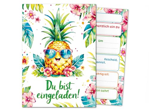 Junaversum 6 Einladungskarten zum Kindergeburtstag Mädchen Ananas Kinder Sommer Party coole bunte Einladungen Geburtstag Geburtstagseinladungen Kids Junaversum 6 Einladungskarten zum Kindergeburtstag Mädchen Ananas Kinder Sommer Party coole bunte Einladungen Geburtstag Geburtstagseinladungen Kids von Junaversum