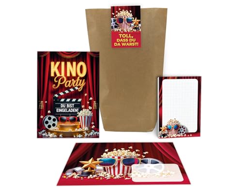 Junaversum 8 Einladungskarten zum Kindergeburtstag Kino Cinema Party Mädchen Jungen rot Einladungen Geburtstag Geburtstagseinladungen Kids inkl. 8 Umschläge, 8 Tüten, 8 Aufkleber, 8 Blöcke Junaversum 8 Einladungskarten zum Kindergeburtstag Kino Cinema Party Mädchen Jungen rot Einladungen Geburtstag Geburtstagseinladungen Kids inkl. 8 Umschläge, 8 Tüten, 8 Aufkleber, 8 Blöcke von Junaversum