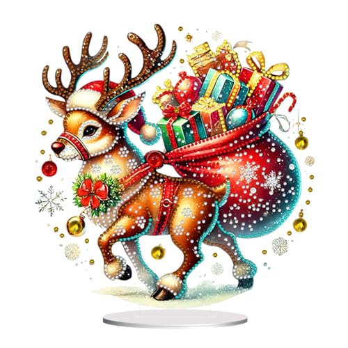 Junerain DIY Diamond Art Painting Weihnachten Deko 5D Diamant Painting Tisch Deko mit weihnachtlichen Elchhund Elementen,Weihnachts Ständer Desktop Ornamente for das Heimbüro Junerain DIY Diamond Art Painting Weihnachten Deko 5D Diamant Painting Tisch Deko mit weihnachtlichen Elchhund Elementen,Weihnachts Ständer Desktop Ornamente for das Heimbüro von Junerain