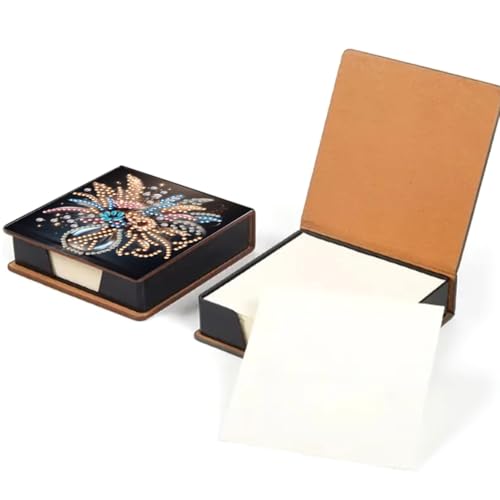 Junerain Desktop Notiz Box DIY Art Kits for Kinder, Kristallkunstnotenpolsterhalter mit Deckel 160 Blättern in Notes Box, Memo Block Art Painting Making Kit Kit Junerain Desktop Notiz Box DIY Art Kits for Kinder, Kristallkunstnotenpolsterhalter mit Deckel 160 Blättern in Notes Box, Memo Block Art Painting Making Kit Kit von Junerain