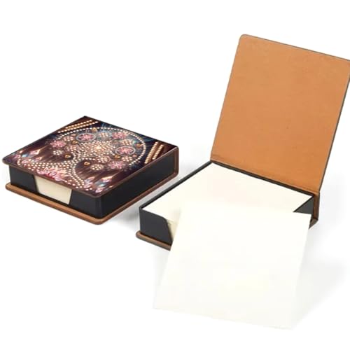 Junerain Desktop Notiz Box DIY Art Kits for Kinder, Kristallkunstnotenpolsterhalter mit Deckel 160 Blättern in Notes Box, Memo Block Art Painting Making Kit Kit Junerain Desktop Notiz Box DIY Art Kits for Kinder, Kristallkunstnotenpolsterhalter mit Deckel 160 Blättern in Notes Box, Memo Block Art Painting Making Kit Kit von Junerain