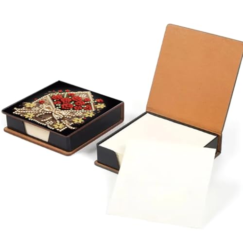 Junerain Desktop Notiz Box DIY Art Kits for Kinder, Kristallkunstnotenpolsterhalter mit Deckel 160 Blättern in Notes Box, Memo Block Art Painting Making Kit Kit Junerain Desktop Notiz Box DIY Art Kits for Kinder, Kristallkunstnotenpolsterhalter mit Deckel 160 Blättern in Notes Box, Memo Block Art Painting Making Kit Kit von Junerain