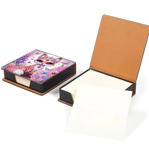 Junerain Desktop Notiz Box DIY Art Kits for Kinder, Kristallkunstnotenpolsterhalter mit Deckel 160 Blättern in Notes Box, Memo Block Art Painting Making Kit Kit Junerain Desktop Notiz Box DIY Art Kits for Kinder, Kristallkunstnotenpolsterhalter mit Deckel 160 Blättern in Notes Box, Memo Block Art Painting Making Kit Kit von Junerain