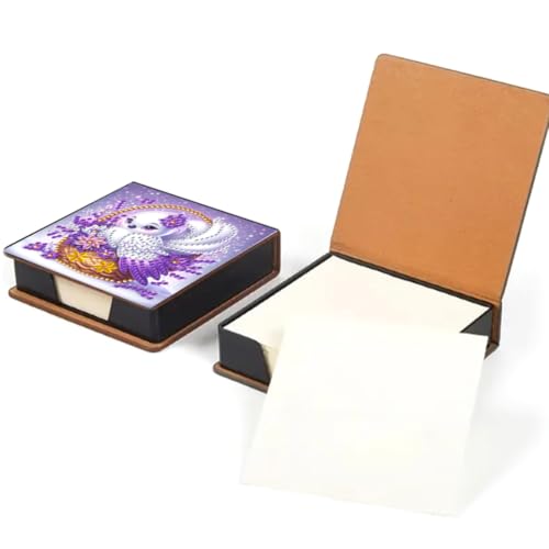 Junerain Desktop Notiz Box DIY Art Kits for Kinder, Kristallkunstnotenpolsterhalter mit Deckel 160 Blättern in Notes Box, Memo Block Art Painting Making Kit Kit Junerain Desktop Notiz Box DIY Art Kits for Kinder, Kristallkunstnotenpolsterhalter mit Deckel 160 Blättern in Notes Box, Memo Block Art Painting Making Kit Kit von Junerain