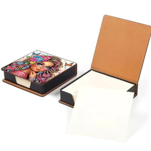 Junerain Desktop Notiz Box DIY Art Kits for Kinder, Kristallkunstnotenpolsterhalter mit Deckel 160 Blättern in Notes Box, Memo Block Art Painting Making Kit Kit Junerain Desktop Notiz Box DIY Art Kits for Kinder, Kristallkunstnotenpolsterhalter mit Deckel 160 Blättern in Notes Box, Memo Block Art Painting Making Kit Kit von Junerain