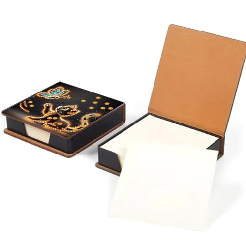 Junerain Desktop Notiz Box DIY Art Kits for Kinder, Kristallkunstnotenpolsterhalter mit Deckel 160 Blättern in Notes Box, Memo Block Art Painting Making Kit Kit Junerain Desktop Notiz Box DIY Art Kits for Kinder, Kristallkunstnotenpolsterhalter mit Deckel 160 Blättern in Notes Box, Memo Block Art Painting Making Kit Kit von Junerain
