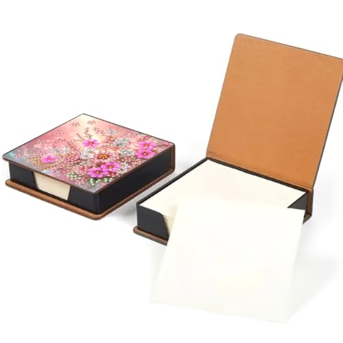 Junerain Desktop Notiz Box DIY Art Kits for Kinder, Kristallkunstnotenpolsterhalter mit Deckel 160 Blättern in Notes Box, Memo Block Art Painting Making Kit Kit Junerain Desktop Notiz Box DIY Art Kits for Kinder, Kristallkunstnotenpolsterhalter mit Deckel 160 Blättern in Notes Box, Memo Block Art Painting Making Kit Kit von Junerain