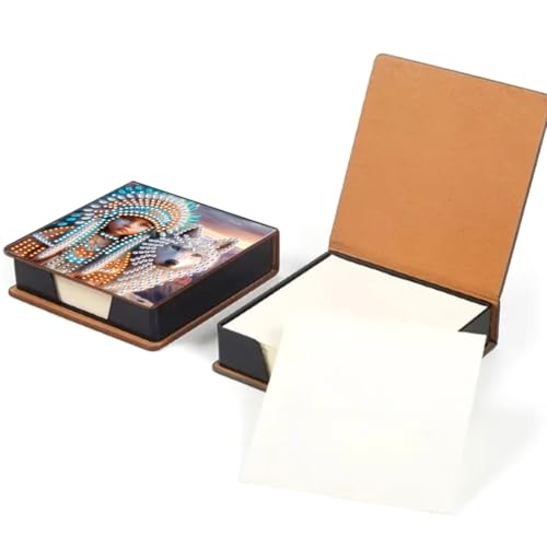 Junerain Desktop Notiz Box DIY Art Kits for Kinder, Kristallkunstnotenpolsterhalter mit Deckel 160 Blättern in Notes Box, Memo Block Art Painting Making Kit Kit Junerain Desktop Notiz Box DIY Art Kits for Kinder, Kristallkunstnotenpolsterhalter mit Deckel 160 Blättern in Notes Box, Memo Block Art Painting Making Kit Kit von Junerain